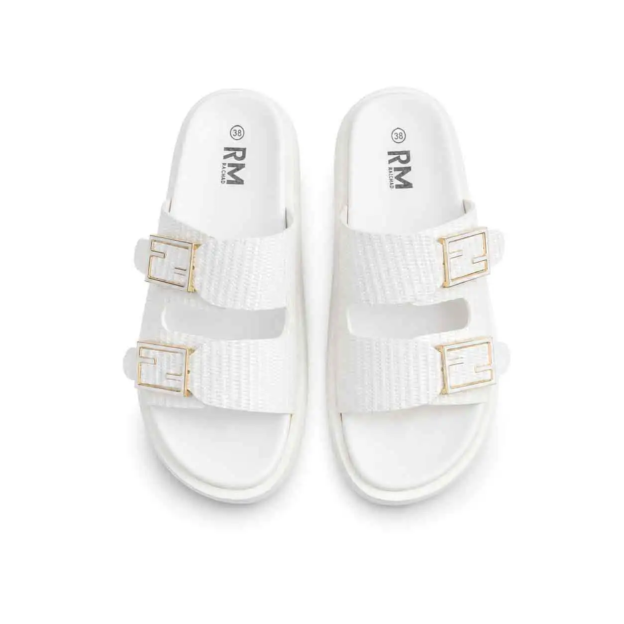 Sandale Compense pour femme 8099-2 blanc miniature